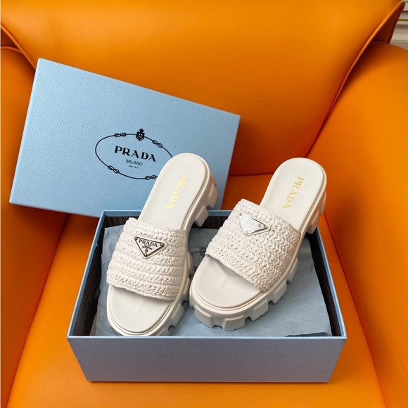 Prada Women's Braided Slippers - Picture 3 of 5
